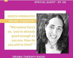 Drama therapist Krista Verrastro on a podcast about vision board workshops
